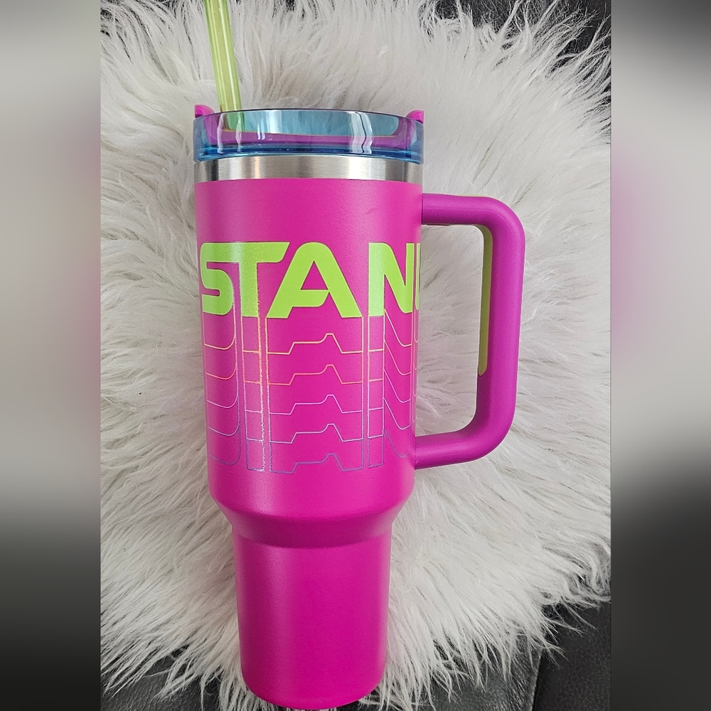 Pink and Green Tumbler